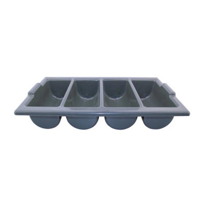 Magnum 4 Compartment Grey Cutlery Bin