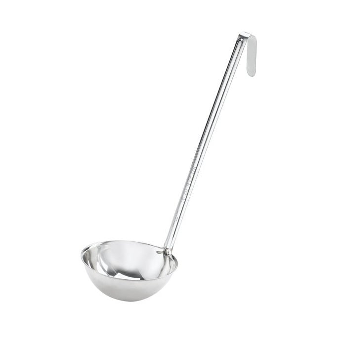 Ladle, 8oz One-Piece Stainless Steel 13in
