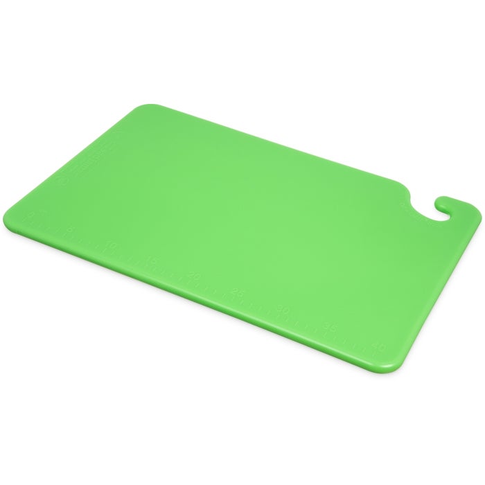 San Jamar Green Cut/Carry Cutting Board, 12 X 18 X .5In
